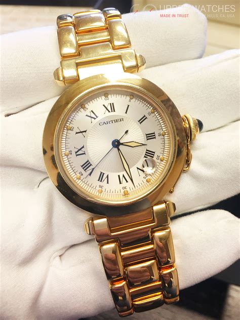 cartier watch womens gold|solid gold cartier watch.